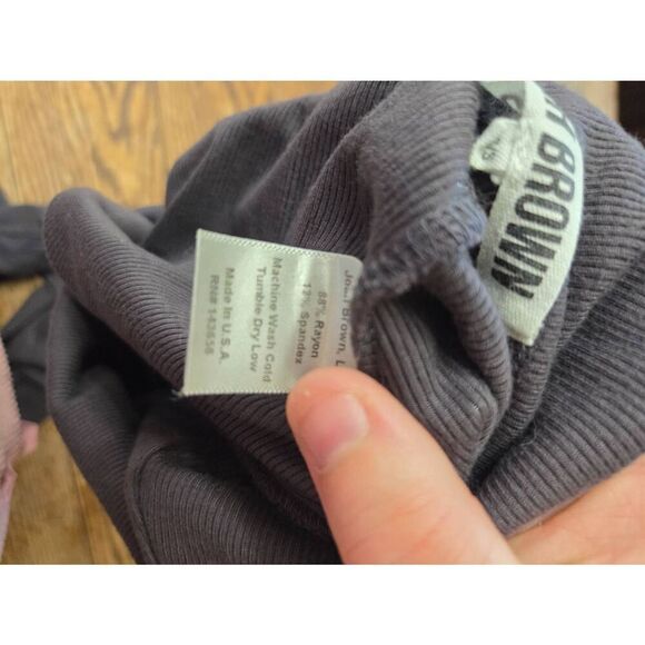 Joah Brown ribbed brown leggings sz XS/S - Picture 3 of 4